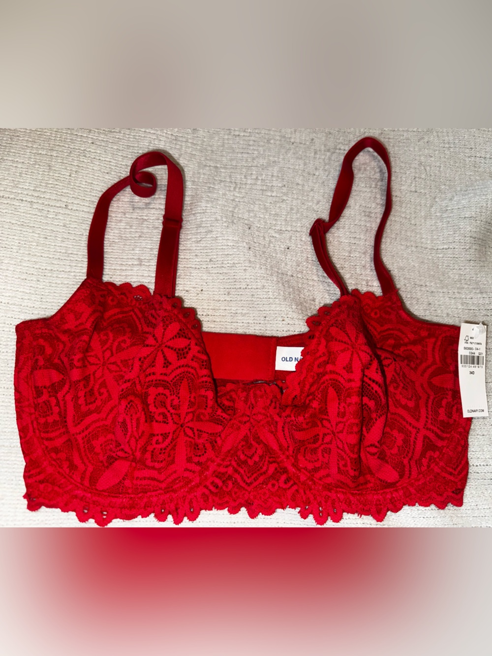 Old Navy Red Lace Unlined Bralette